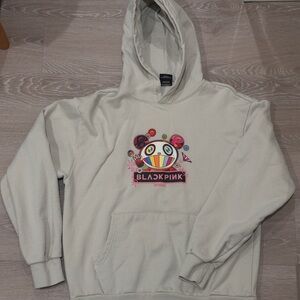 BLACKPINK X TAKASHI MURAKAMI NTWRK FLOWER LOGO UNISEX LARGE HOODIE